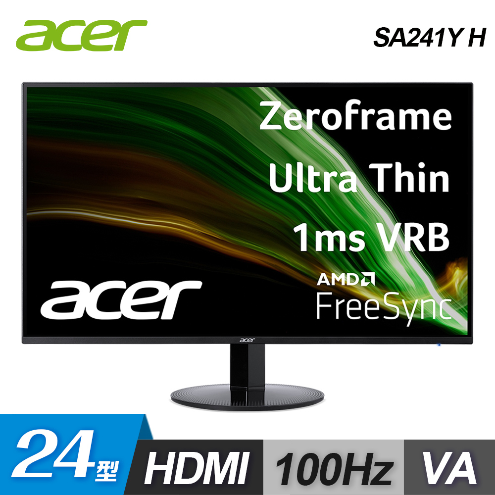 【Acer 宏碁】24型 SA241Y H 100hz 超薄螢幕【福利良品】