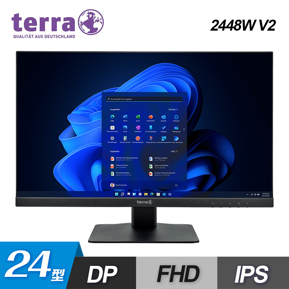 【terra 沃特曼】2448W V2 24型 IPS不閃屏廣視角螢幕