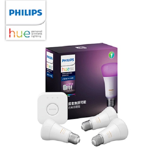Philips 飛利浦 Hue 智慧照明 入門套件組 藍牙版燈泡+橋接器[PH002]