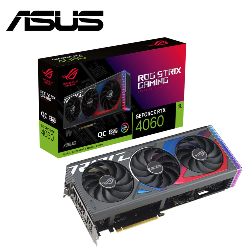 【ASUS 華碩】ROG-STRIX-RTX4060-O8G-GAMING 顯示卡