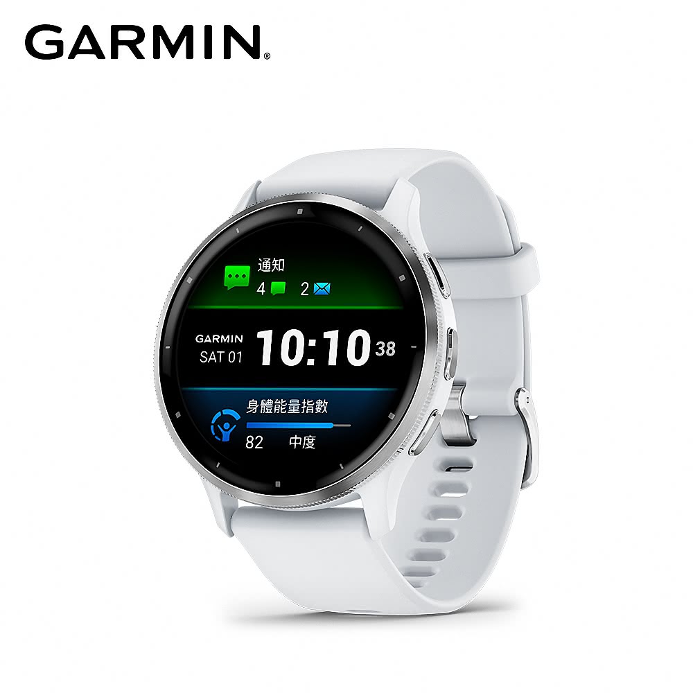 【GARMIN】VENU 3 GPS 智慧腕錶 活力白