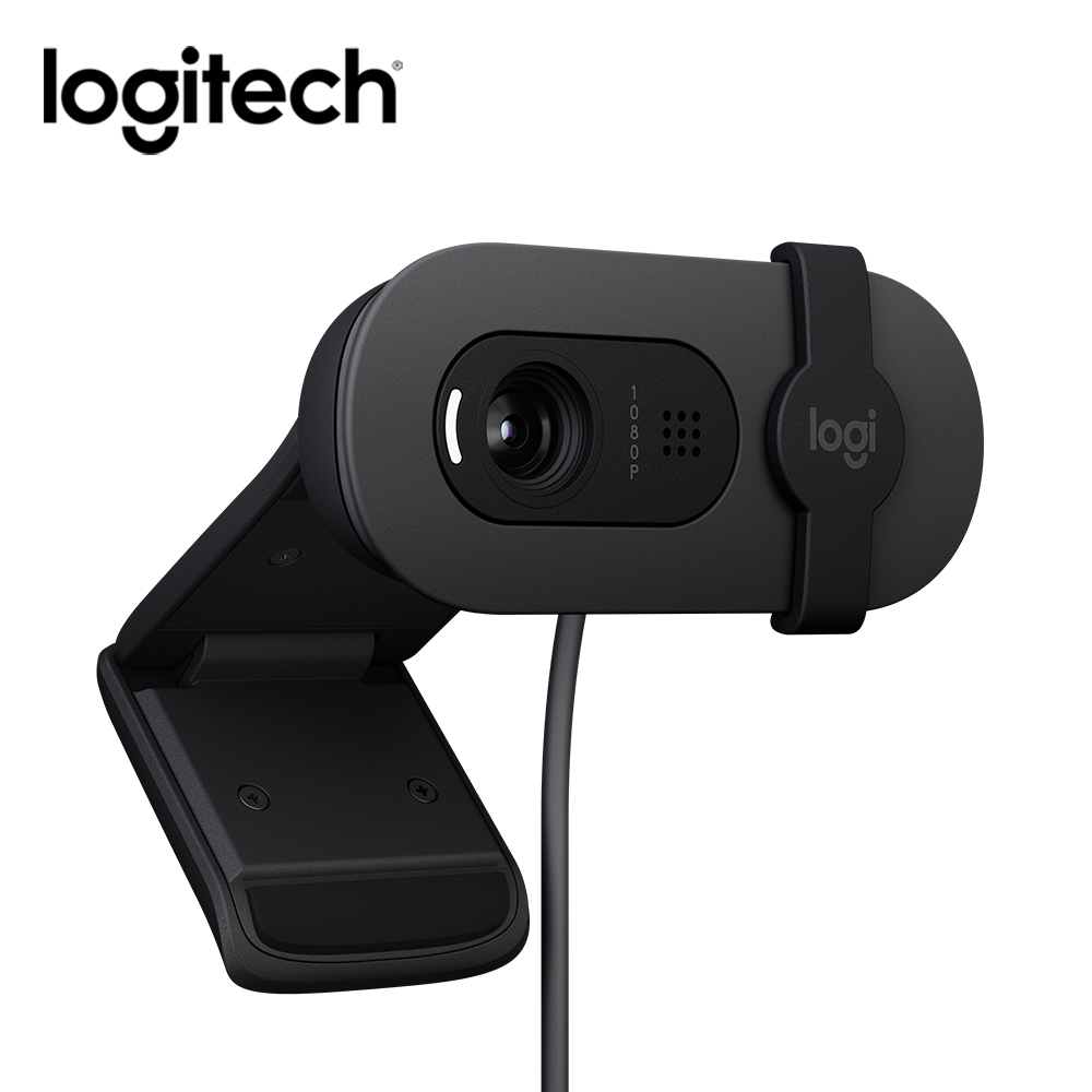 【Logitech 羅技】BRIO 100 網路攝影機 石墨灰