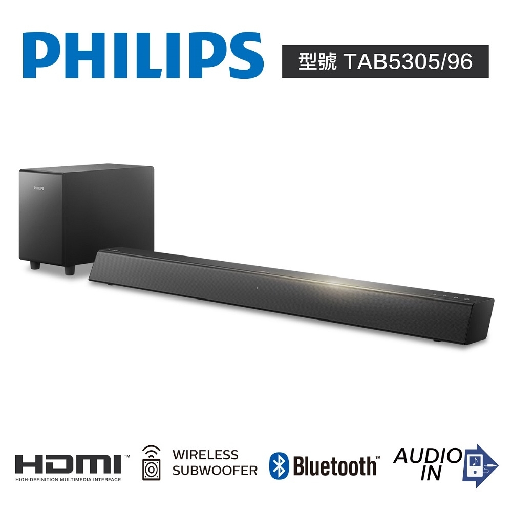 【Philips 飛利浦】TAB5305/96 藍牙聲霸家庭劇院