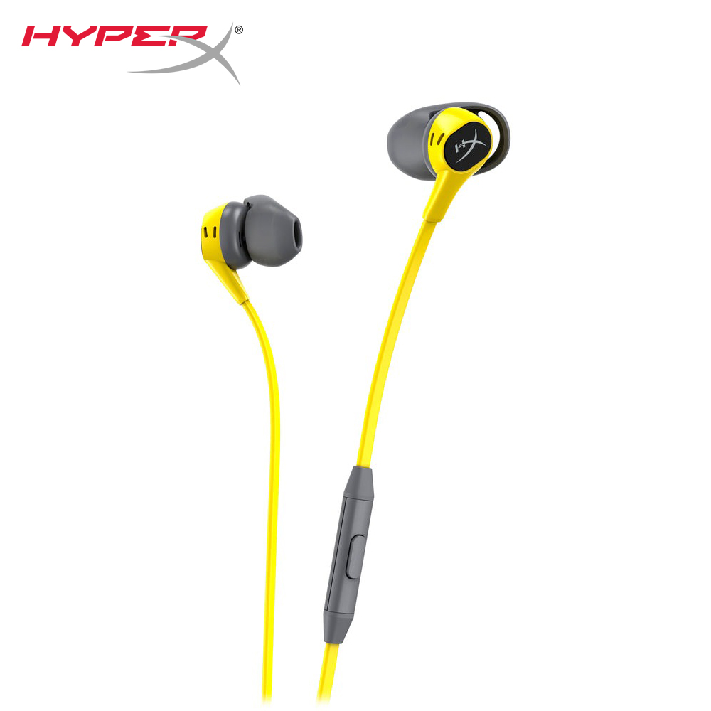 【HyperX】Cloud Earbuds 入耳式耳機 豔陽黃｜4P5S0AA