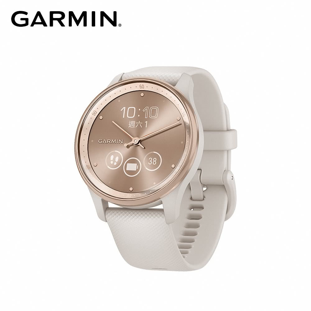 【GARMIN】vivomove Trend 指針智慧腕錶 玫瑰金