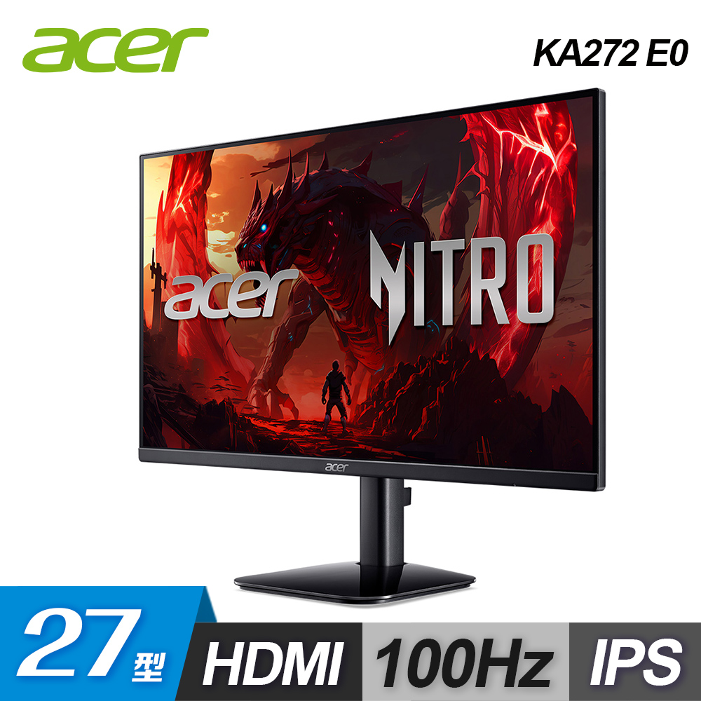 【Acer 宏碁】KA272 E0 27型 IPS 100Hz 液晶顯示器