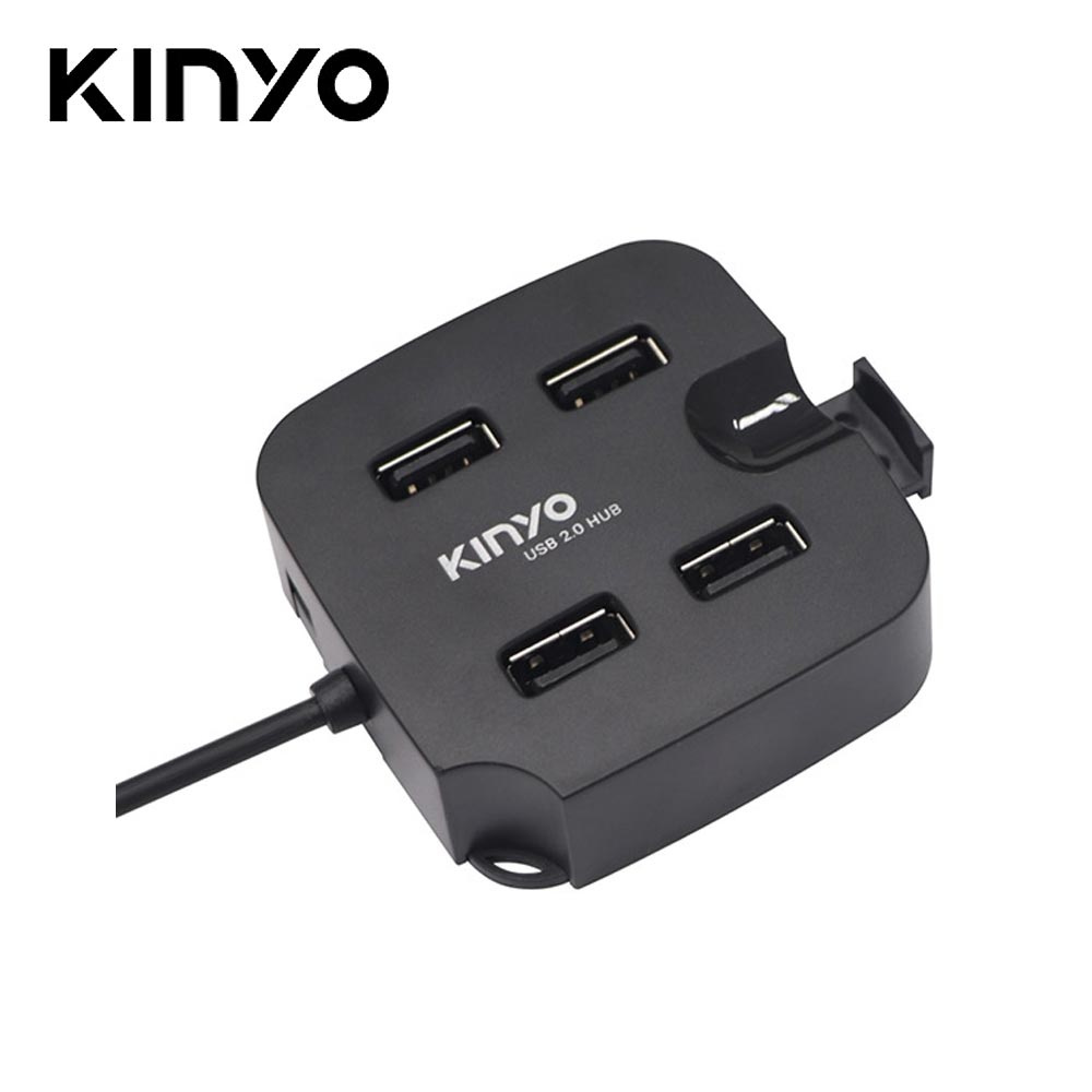 【KINYO 耐嘉】HUB-27 USB2.0 4 PORTS集線器+手機支架