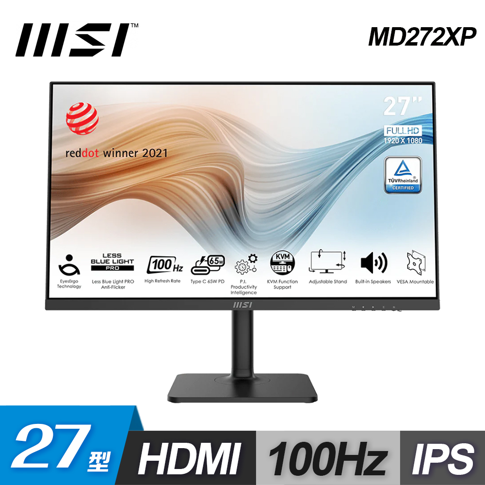 【MSI 微星】Modern MD272XP 27吋美型商務螢幕