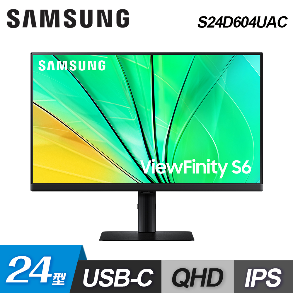 【SAMSUNG 三星】S24D604UAC 24型 ViewFinity S6 平面顯示器