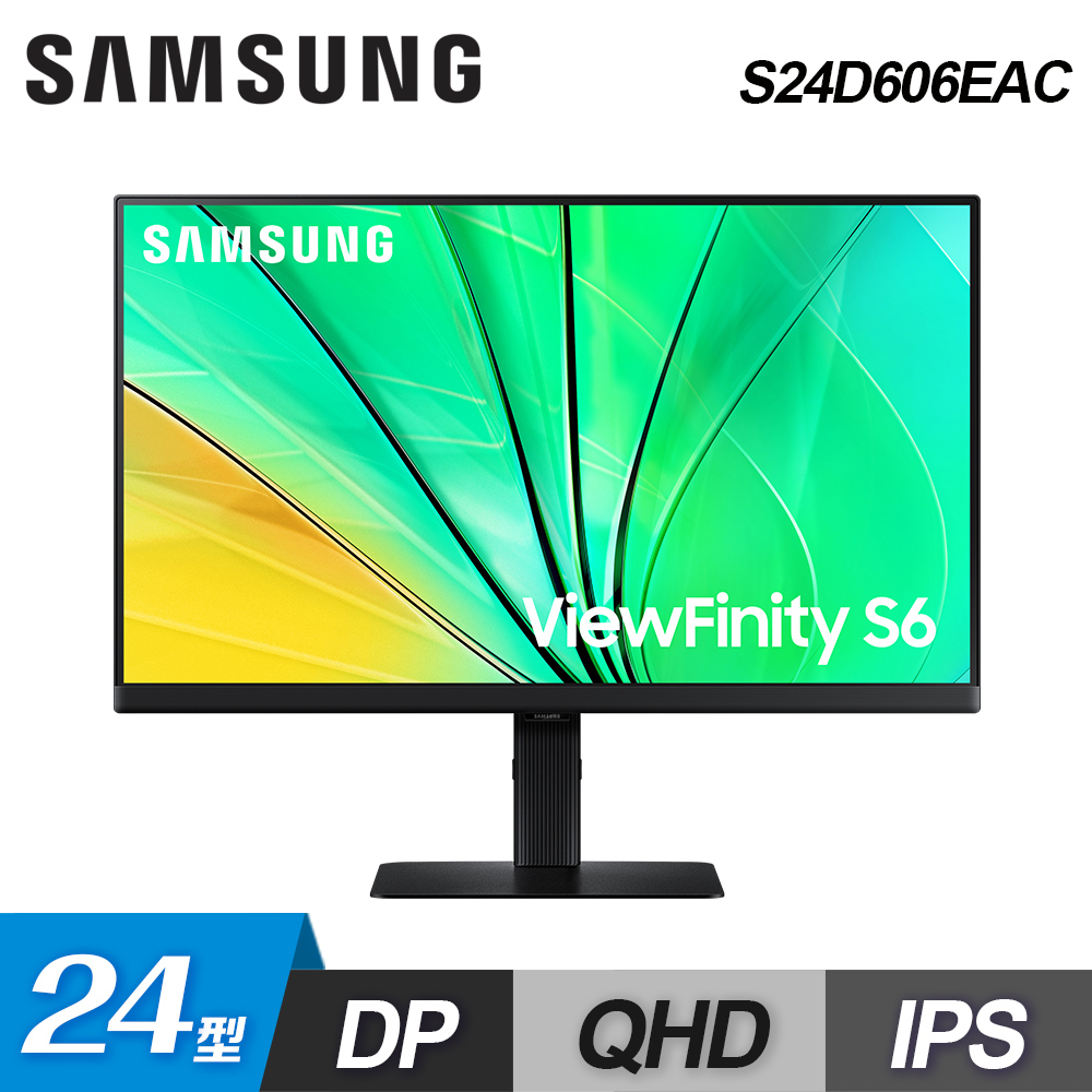 【SAMSUNG 三星】24型 ViewFinity S6 平面顯示器 S24D606EAC