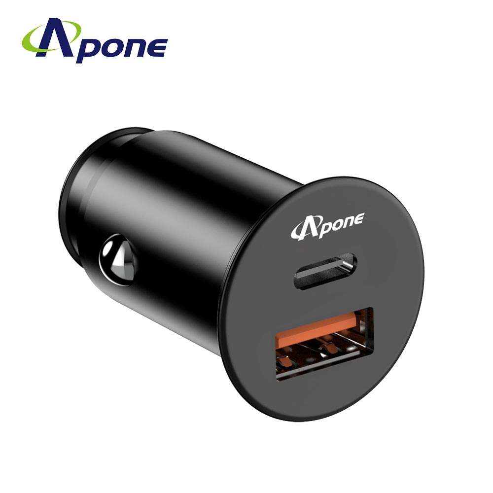 【Apone】48W PD+QC 2孔車用充電器