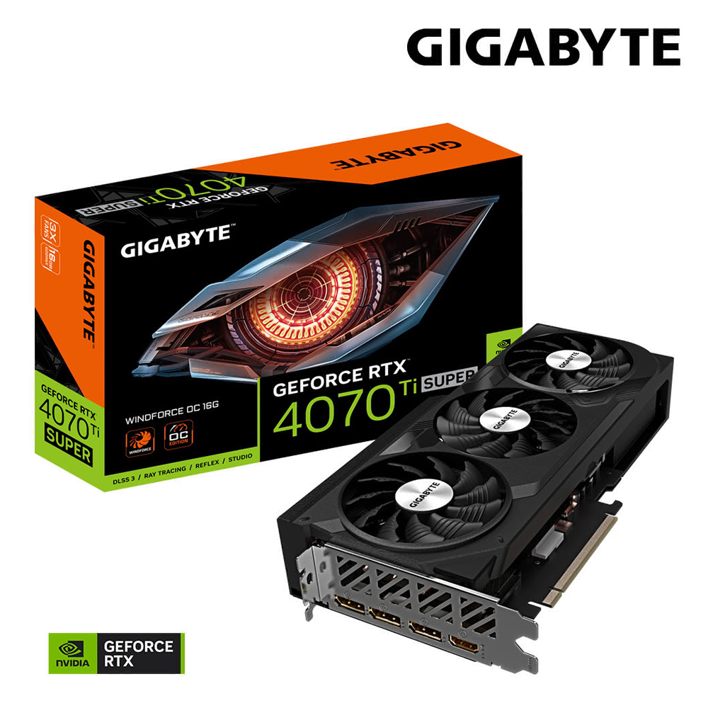 【GIGABYTE 技嘉】GeForce RTX 4070 Ti SUPER WINDFORCE OC 16G 顯示卡