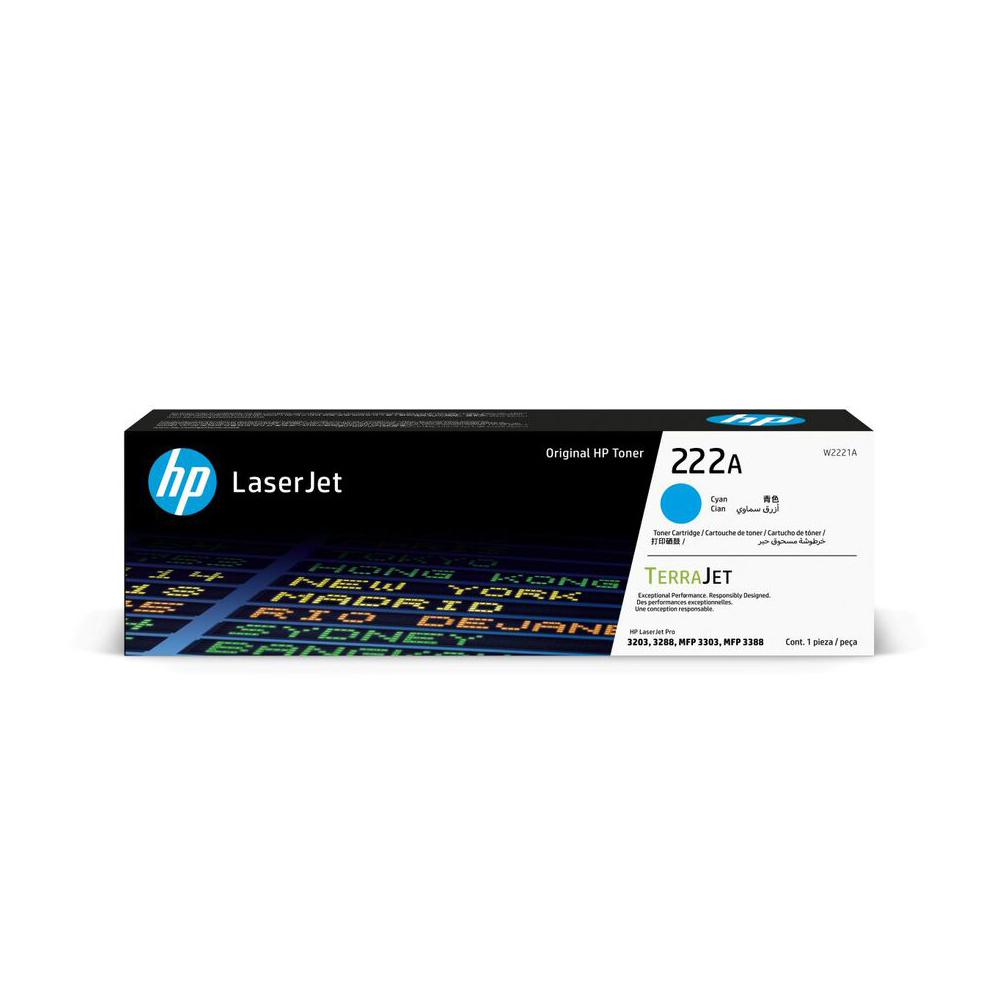 【HP 惠普】222A LaserJet 藍色原廠碳粉匣 W2221A