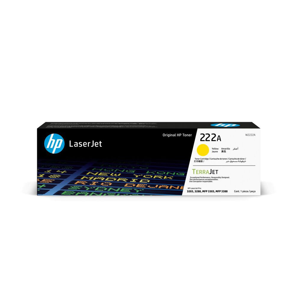 【HP 惠普】222A LaserJet 黃色原廠碳粉匣 W2222A