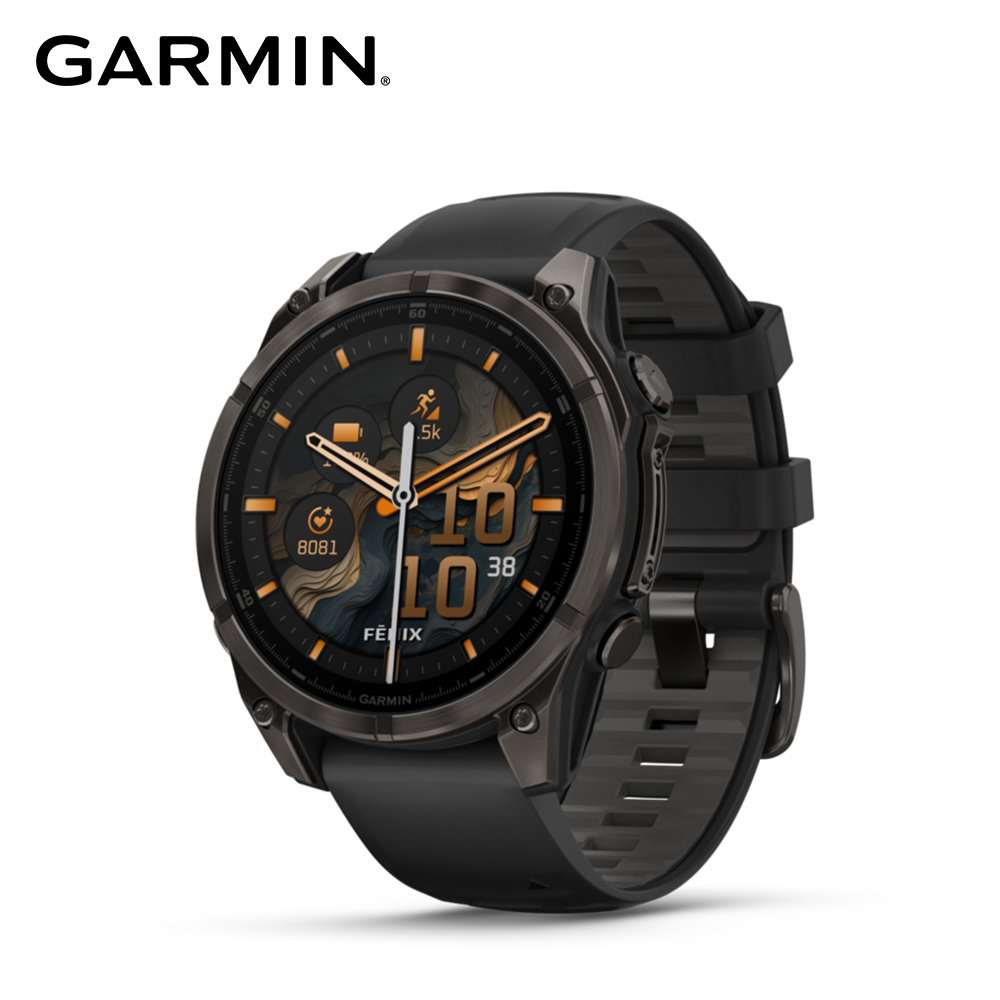 【GARMIN】Fenix 8 47mm 全方位戶外進階GPS智慧腕錶｜石墨灰
