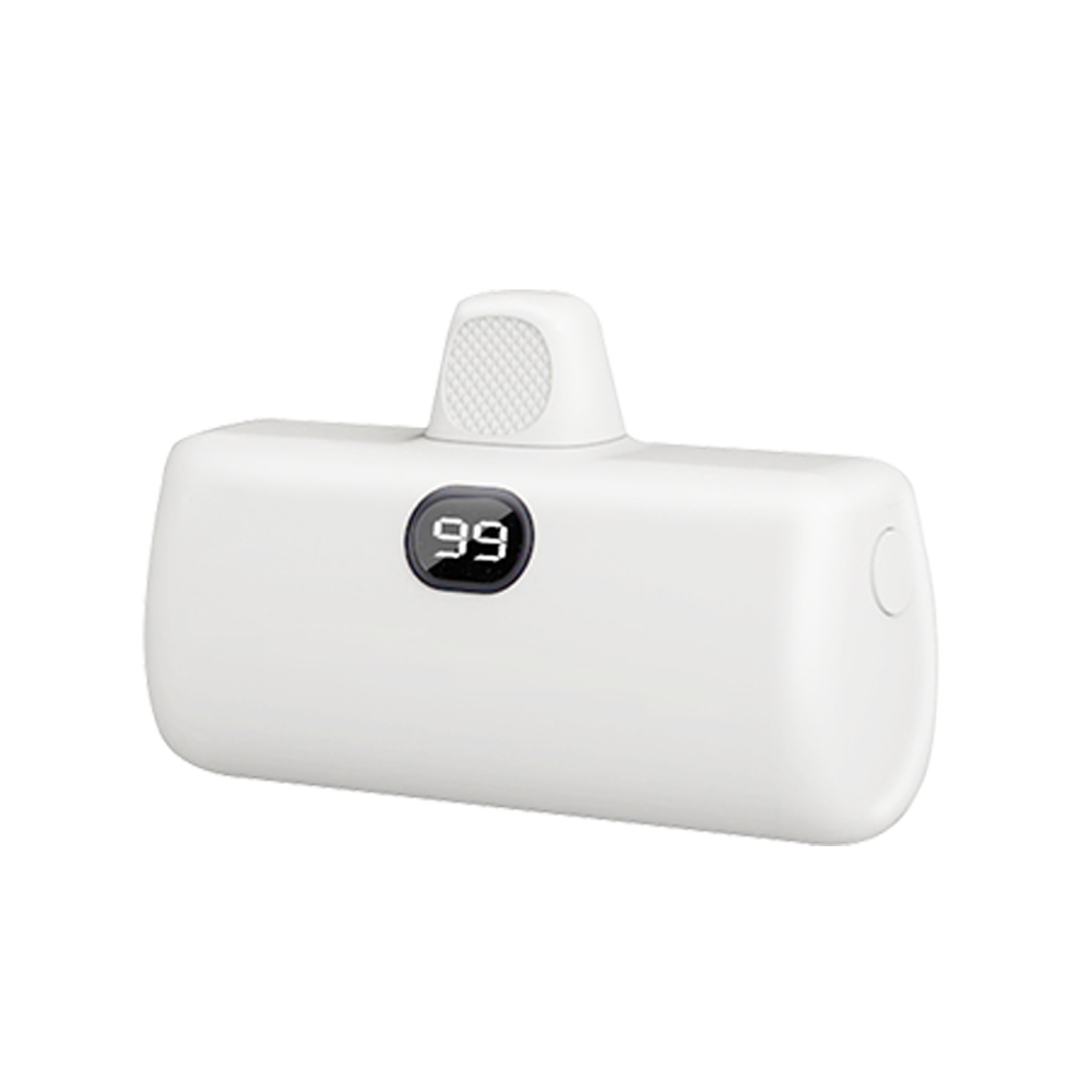 【MCK】Lightning 口袋迷你直插式行動電源 5000mah｜白色