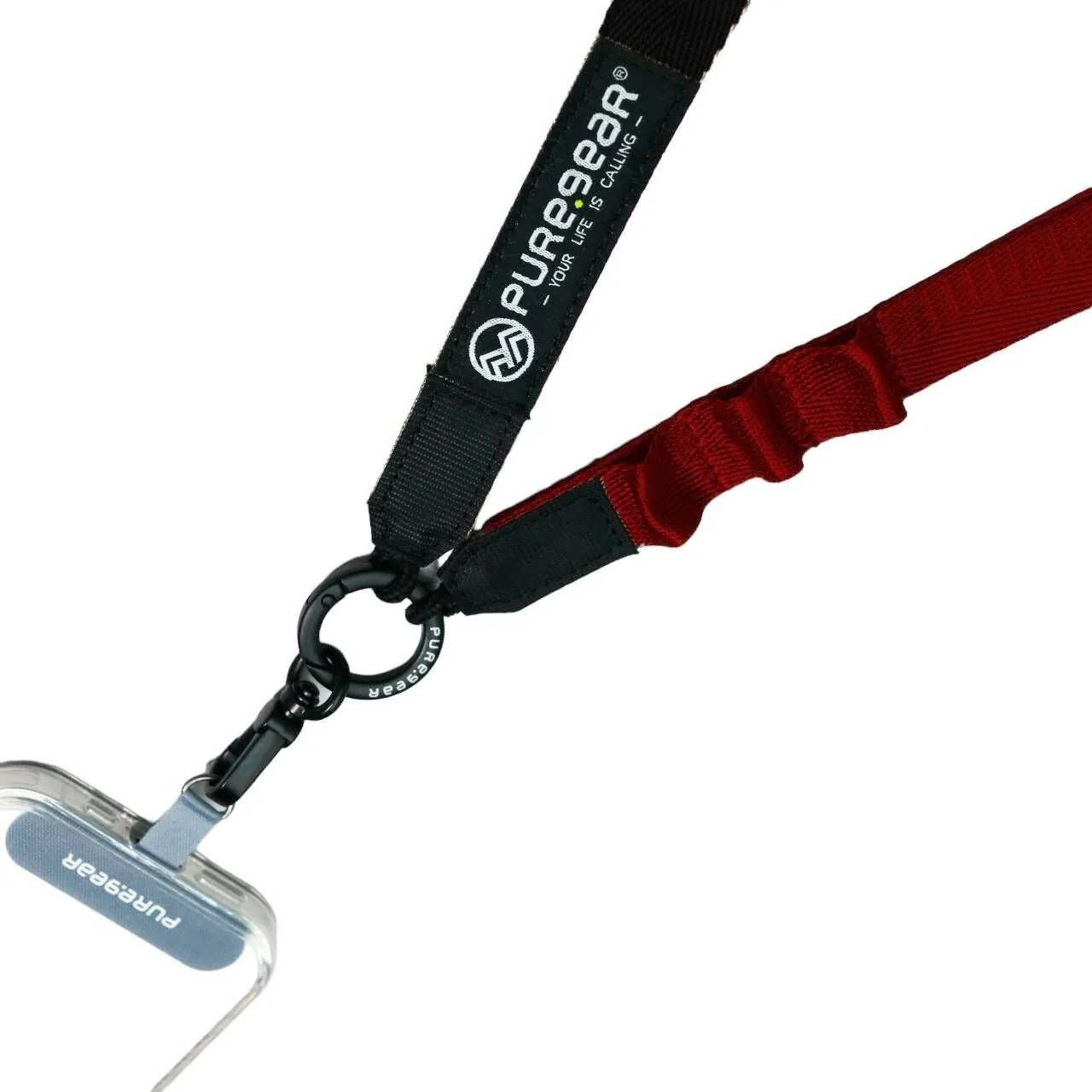 【PureGear 普格爾】機能快扣掛繩背帶 / 黑紅