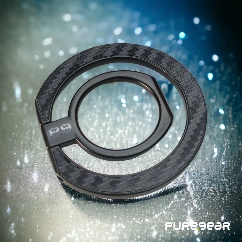 【PureGear 普格爾】鋅合金磁吸指環支架 / 卡夢
