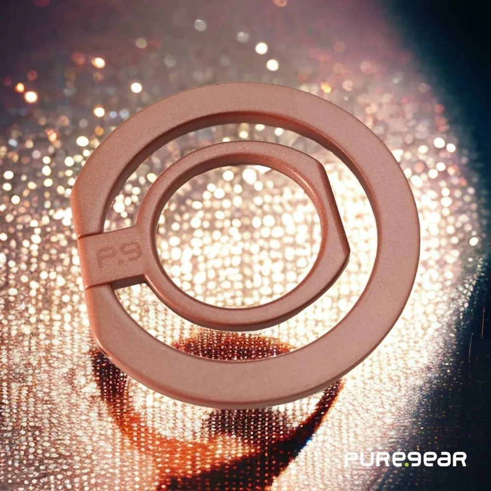 【PureGear 普格爾】鋅合金磁吸指環支架 / 粉