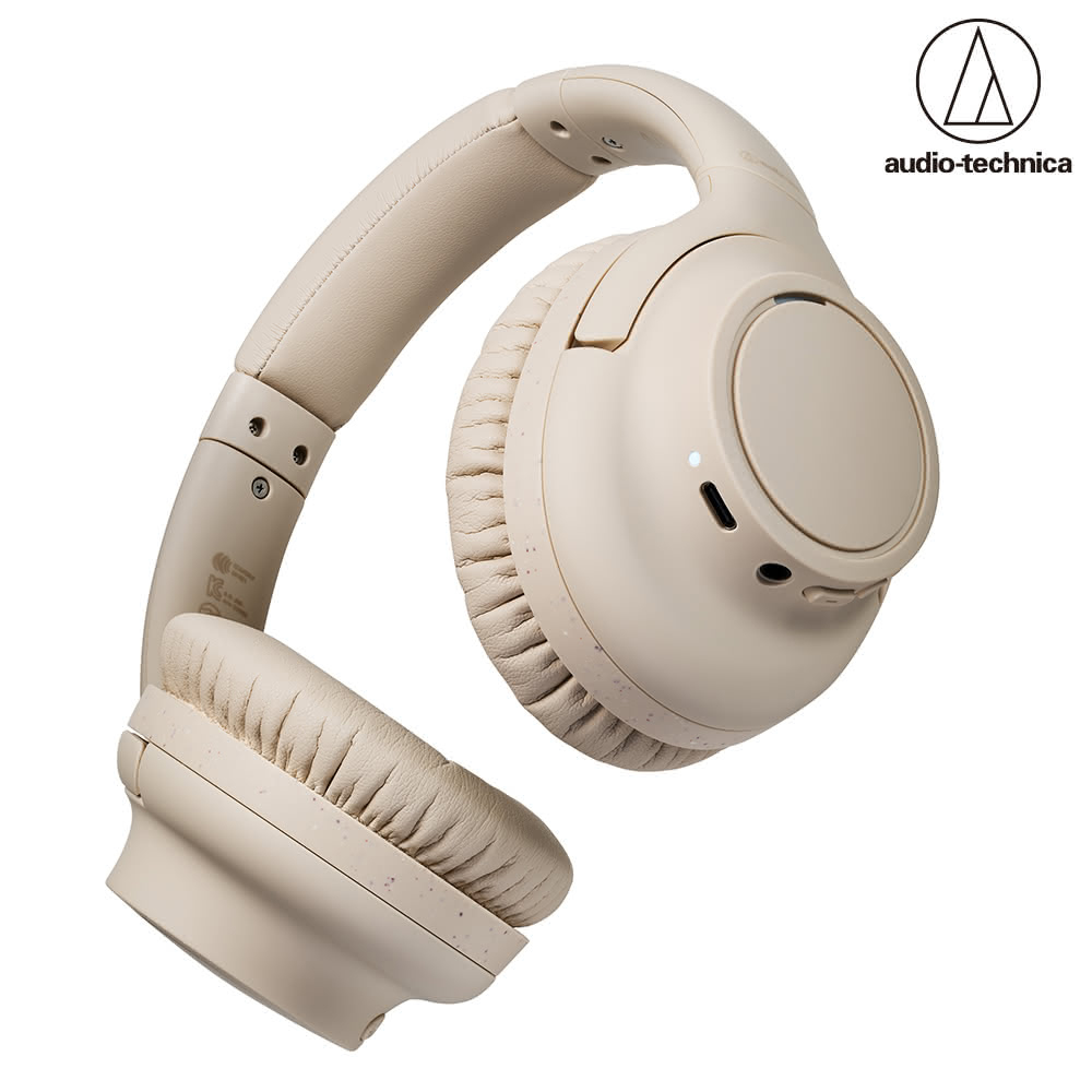 【audio-technica 鐵三角】ATH-S300BT 無線藍牙耳罩式耳機 米色