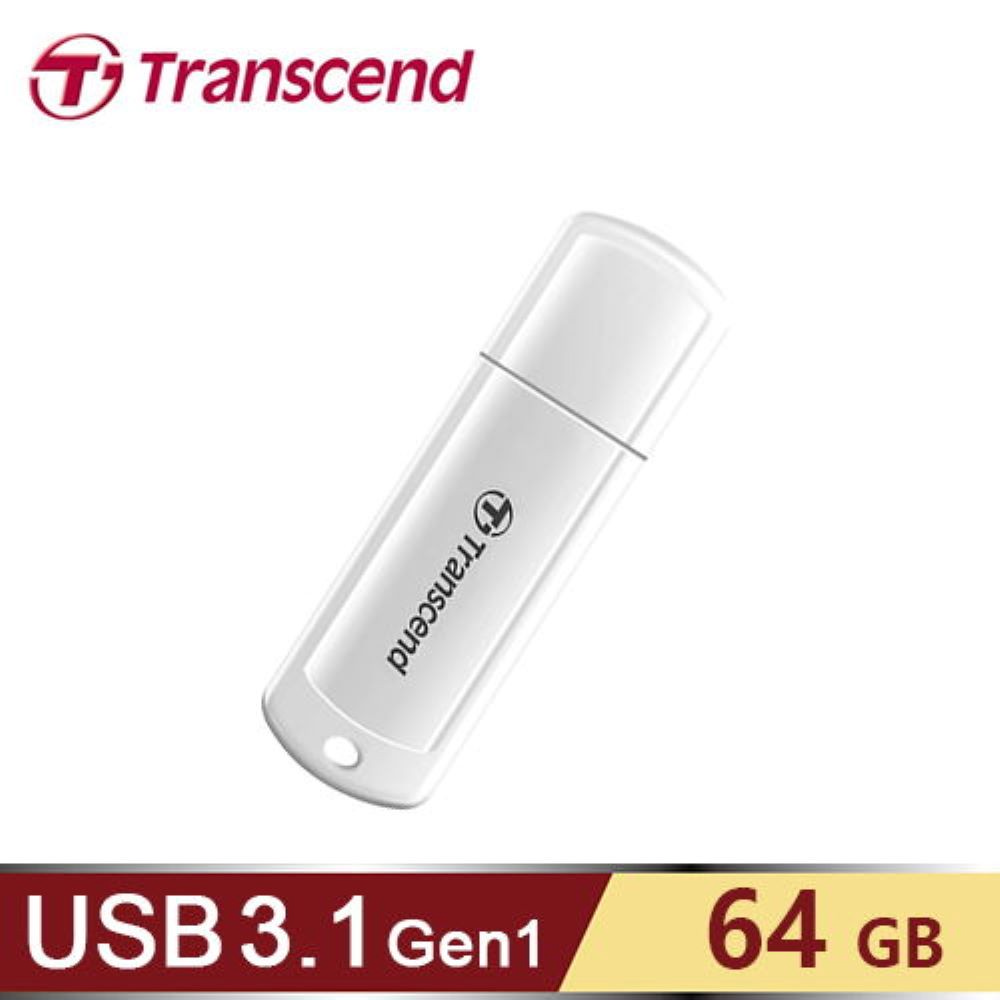 【Transcend 創見】JetFlash 730 64G 隨身碟 白