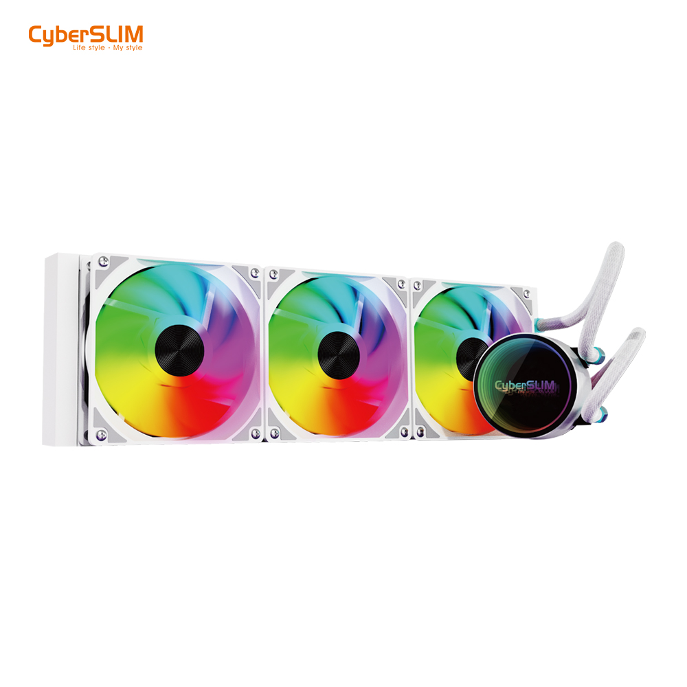 【CyberSLIM】CL-360 ARGB 水冷散熱器 白色
