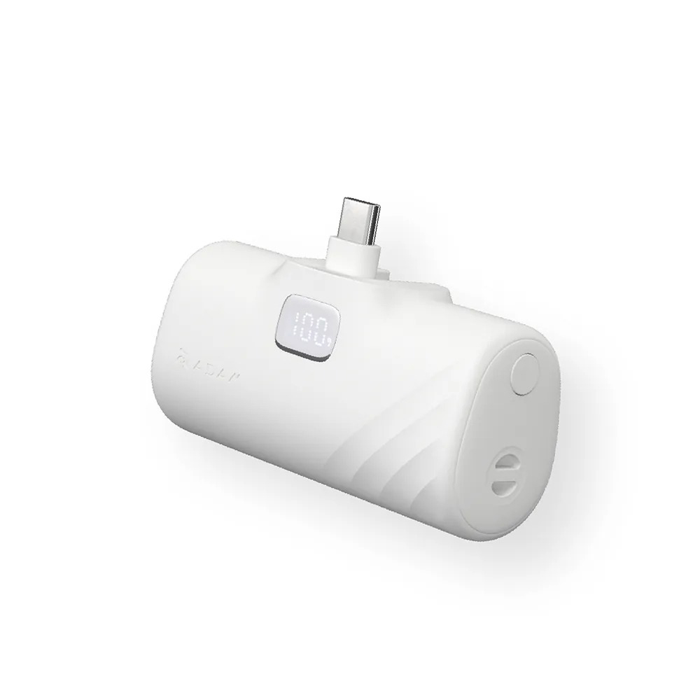 【Adam】GRAVITY F5C USB-C LED顯示 口袋型行動電源 5000mAh 白色