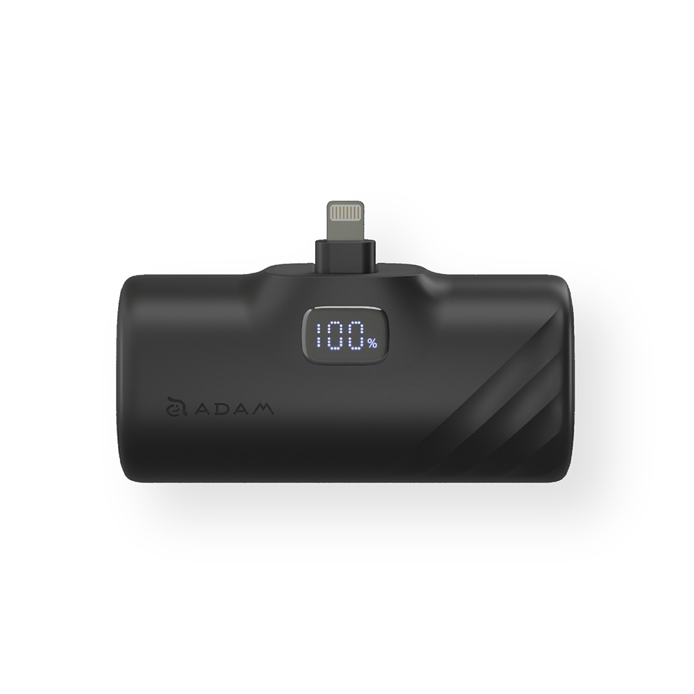 【Adam】GRAVITY F5L Lightning LED顯示 口袋型行動電源 5000mAh 黑色