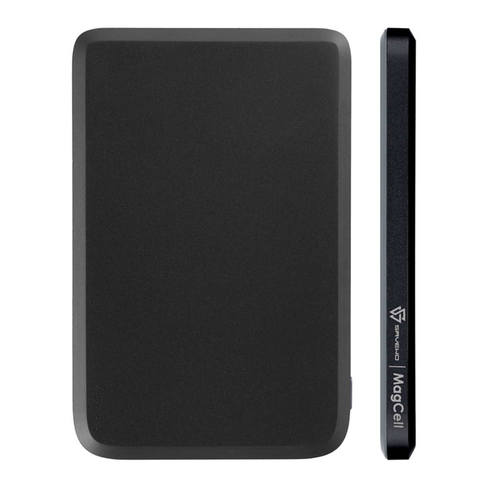 【SAVEWO】MC509 超薄磁吸式無線行動電源 5000mAh 鋼黑色