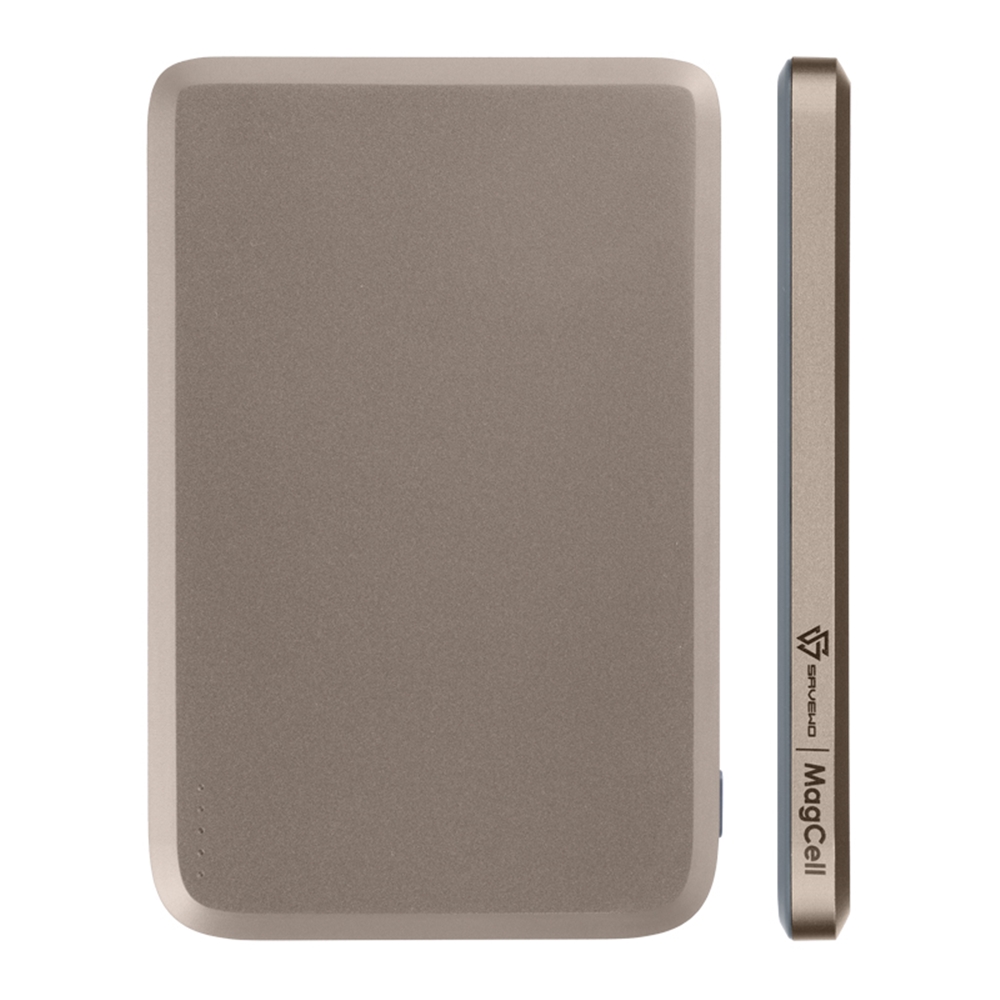 【SAVEWO】MC509 超薄磁吸式無線行動電源 5000mAh 鈦原色