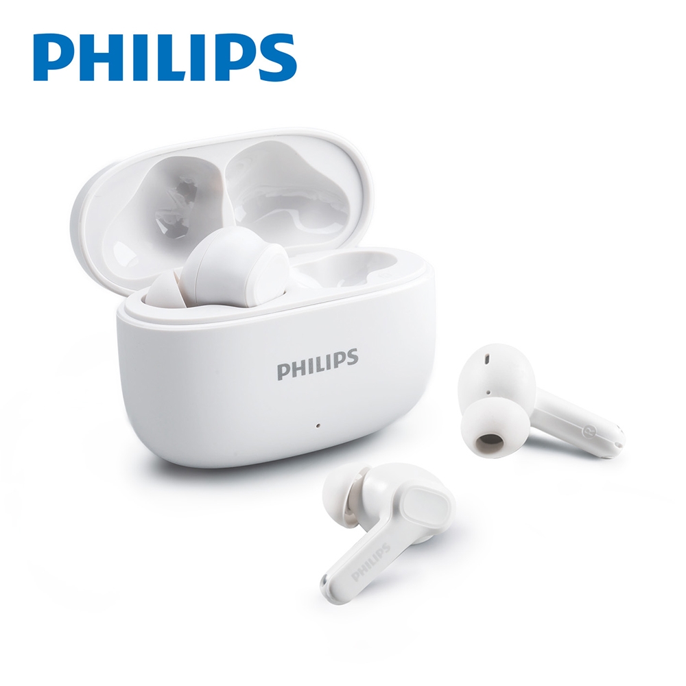 【Philips 飛利浦】TAT1109WT 強力低音入耳式無線藍牙耳機 白色