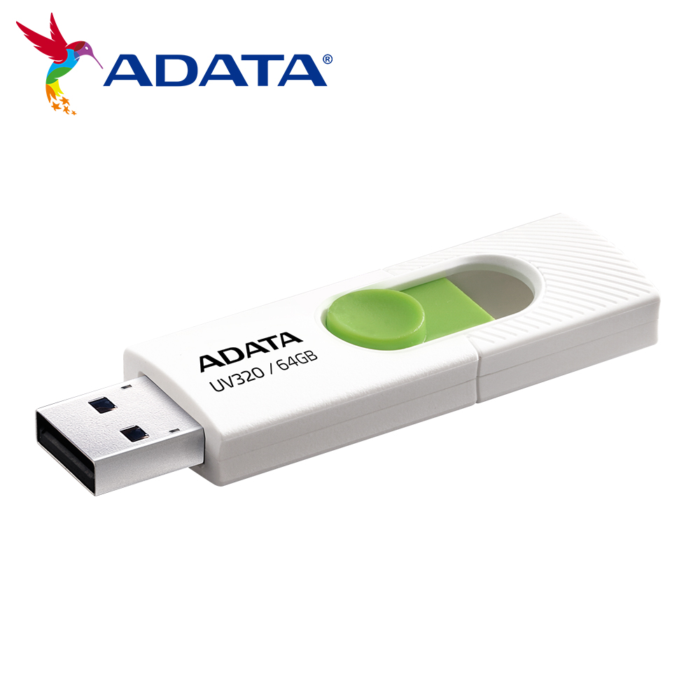 【ADATA 威剛】UV320 64GB USB3.2 隨身碟 白色
