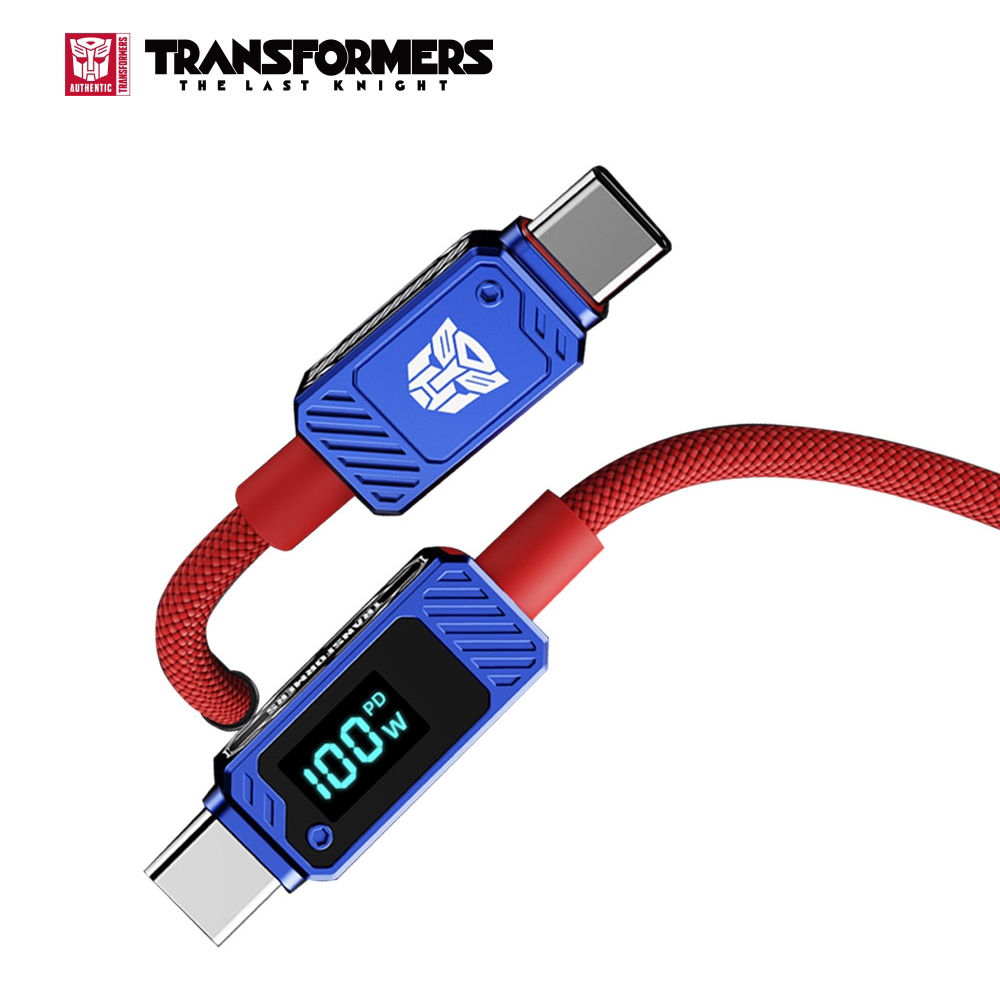 【INTOPIC 廣鼎】博派鋅合金TypeC 100W 數位顯示高速充電線