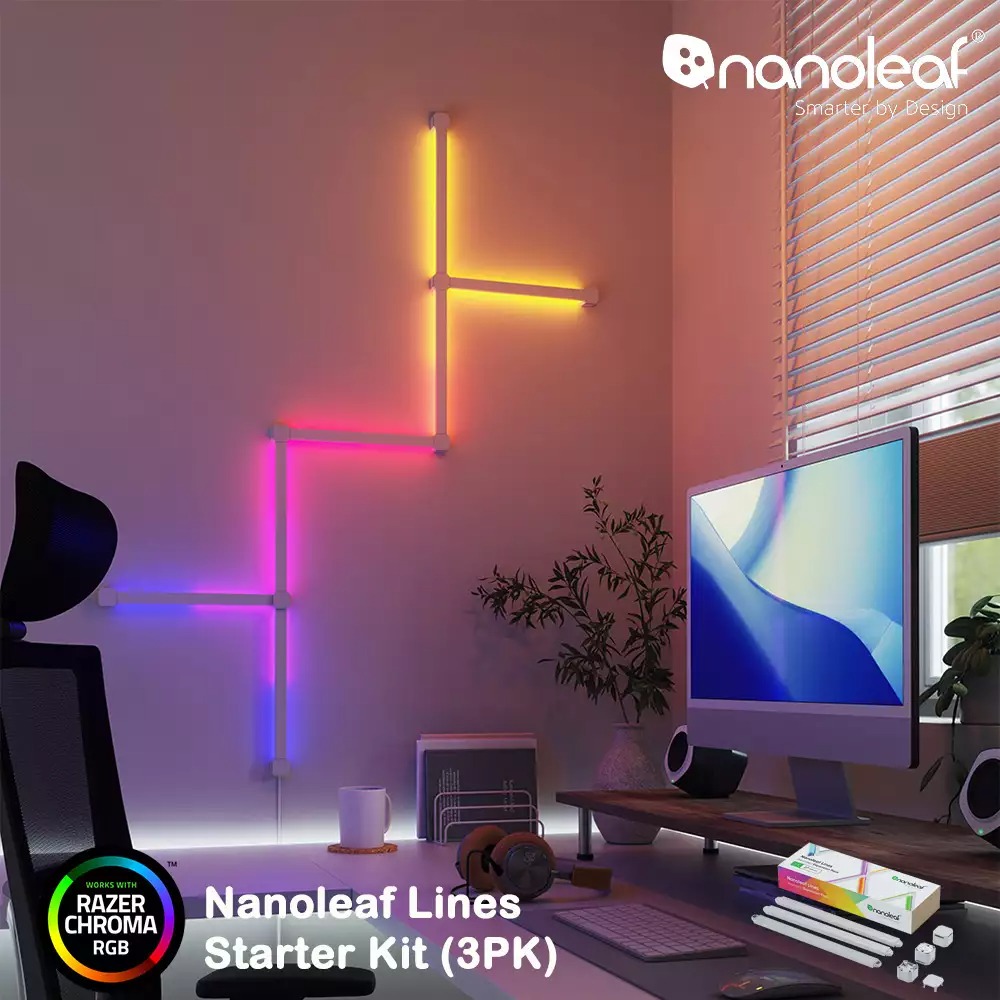 【Nanoleaf】Lines 智慧星座燈正方形｜3條擴充組