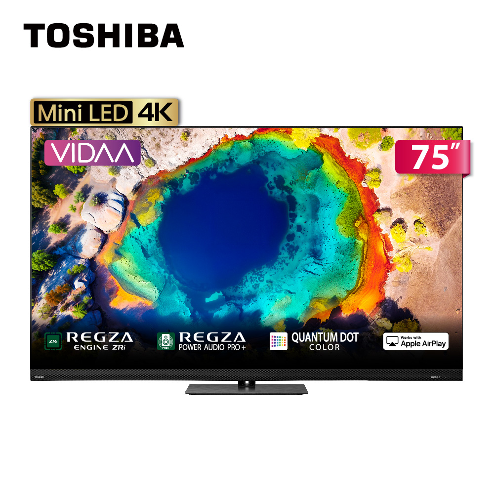 【TOSHIBA 東芝】75Z870NP 75吋 144Hz MiniLED 顯示器｜含基本安裝