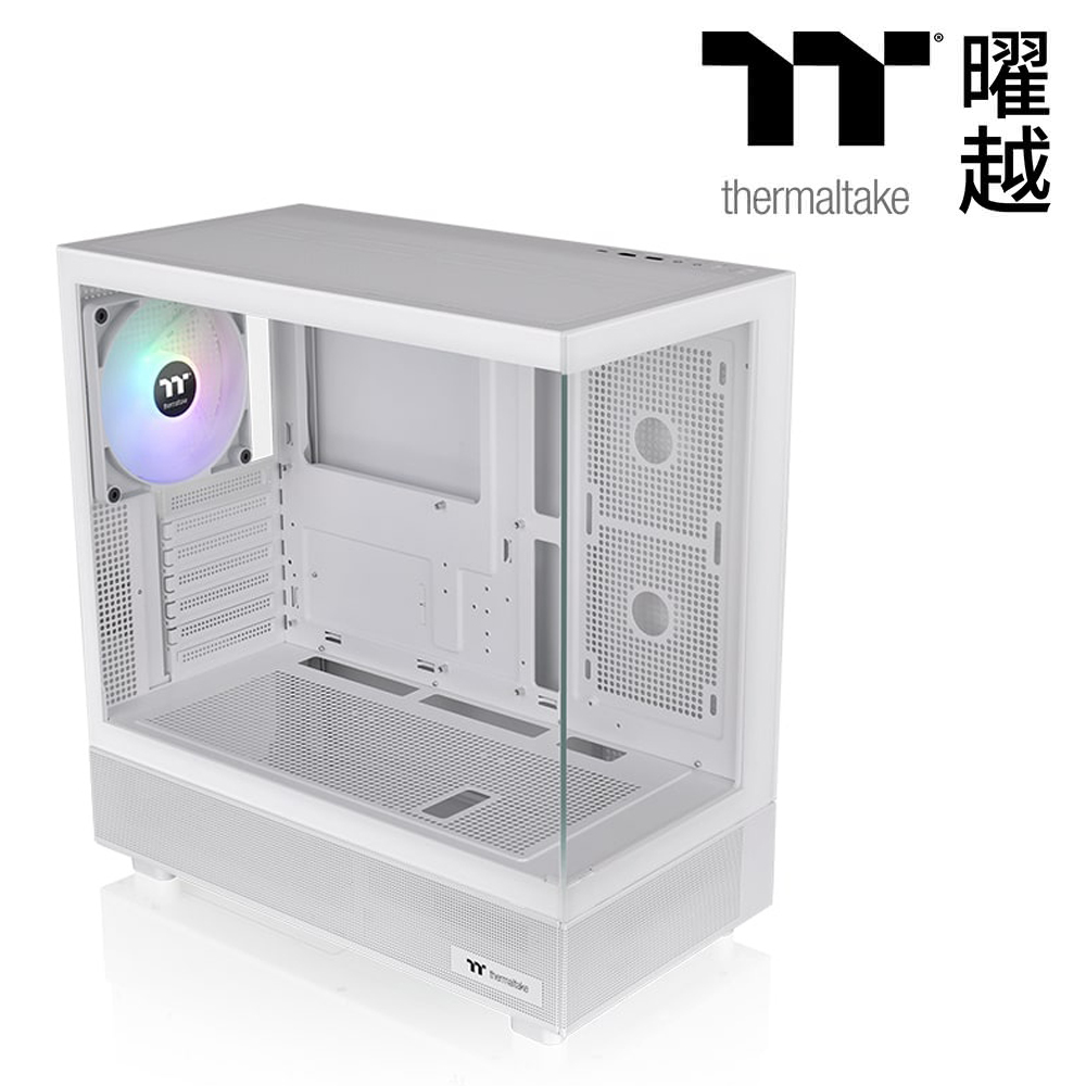 【Thermaltake 曜越】光透 View 270 TG ARGB 強化玻璃中直立式機殼｜白色