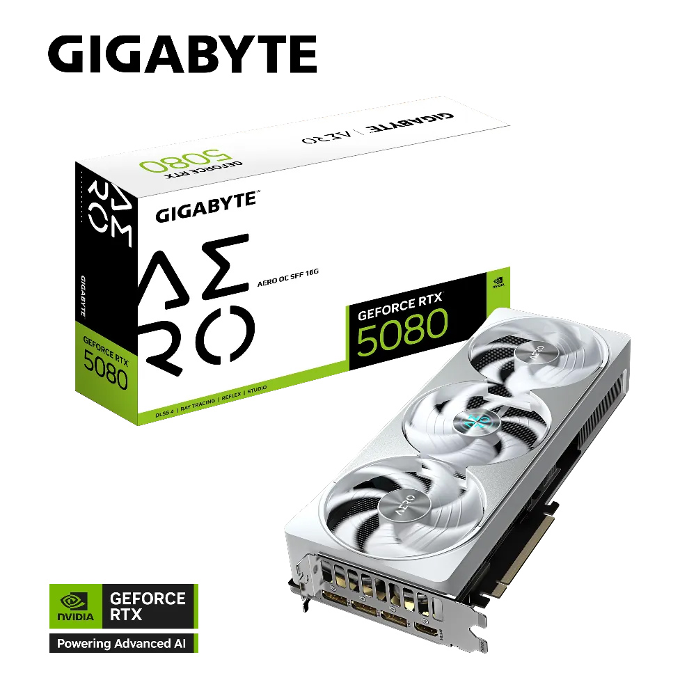 【GIGABYTE 技嘉】GeForce RTX 5080 AERO OC SFF 16G 顯示卡