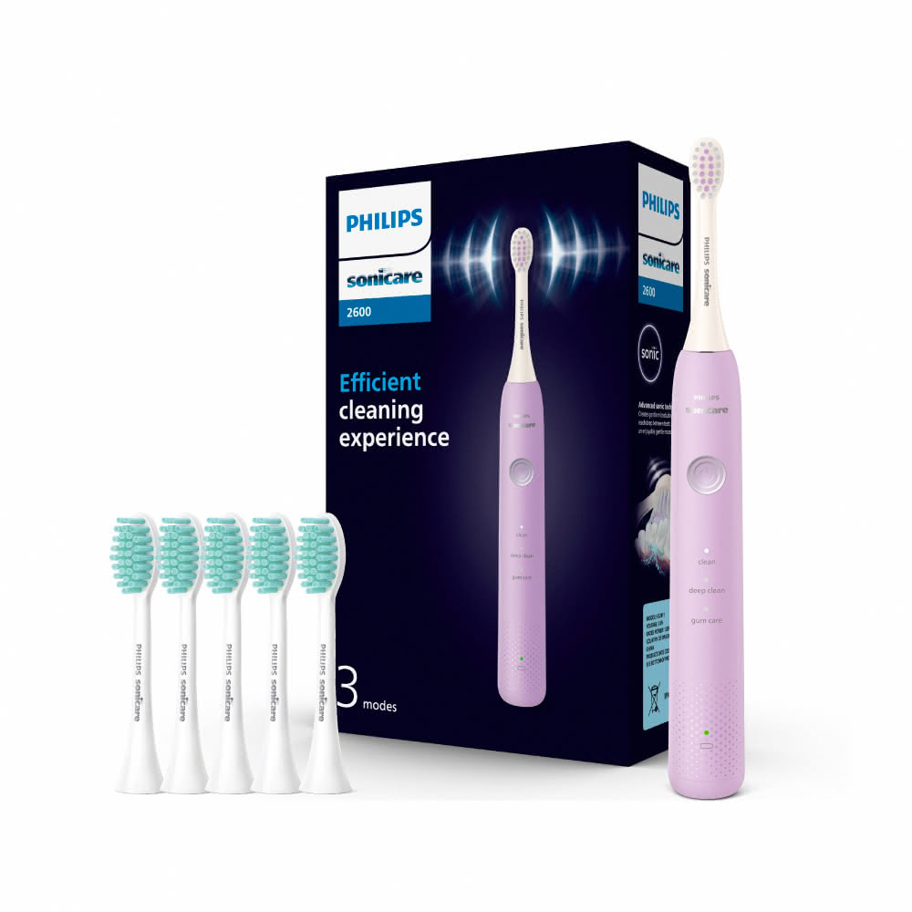 【Philips 飛利浦】HX2411/01 輕柔舒敏音波牙刷 紫色