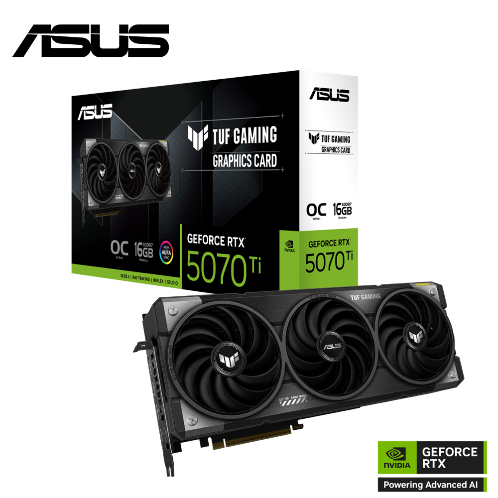 【ASUS 華碩】TUF GeForce RTX 5070 Ti 16GB GDDR7 OC 超頻版 顯示卡