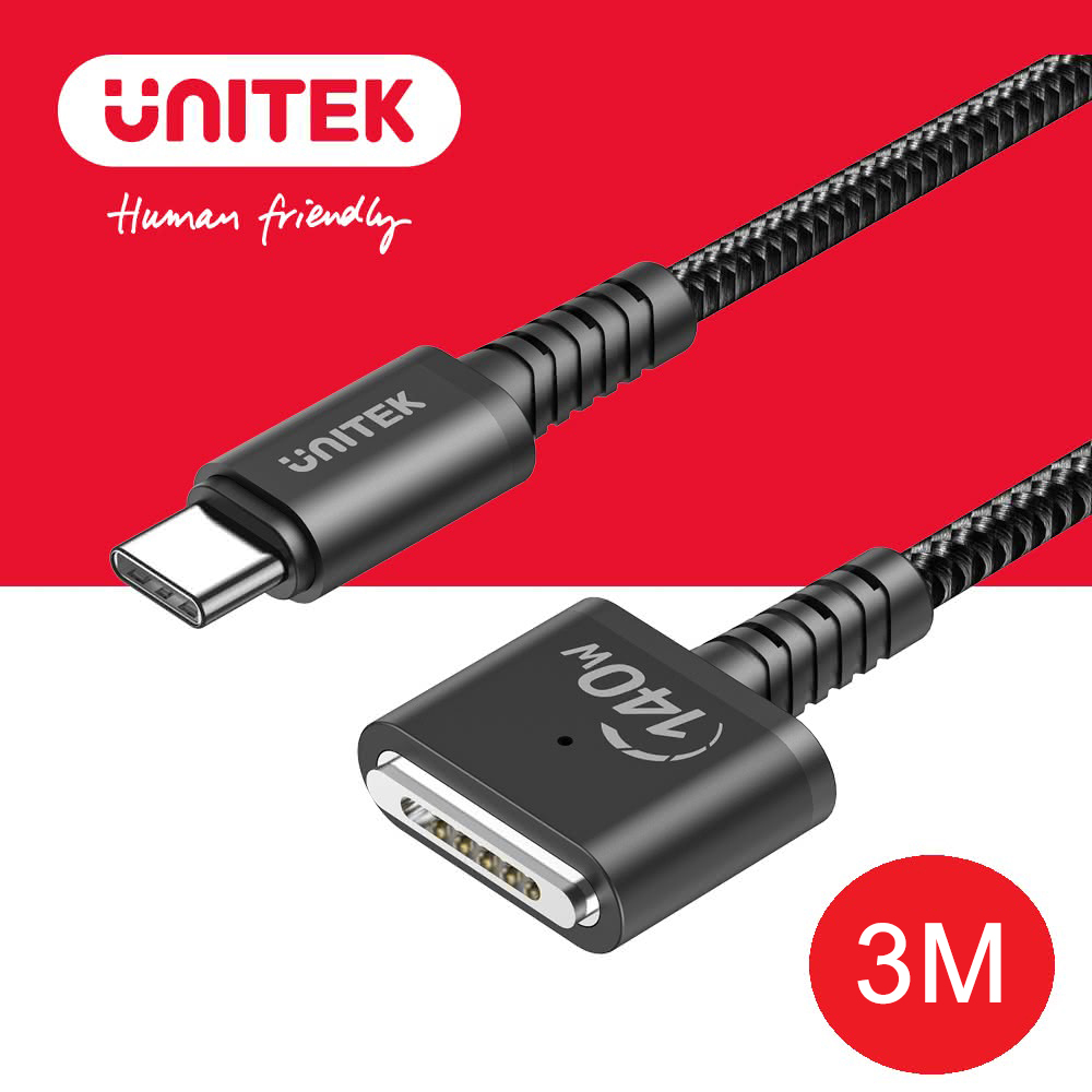 【UNITEK】Type-C 轉 Magnetic 3 充電線 3M