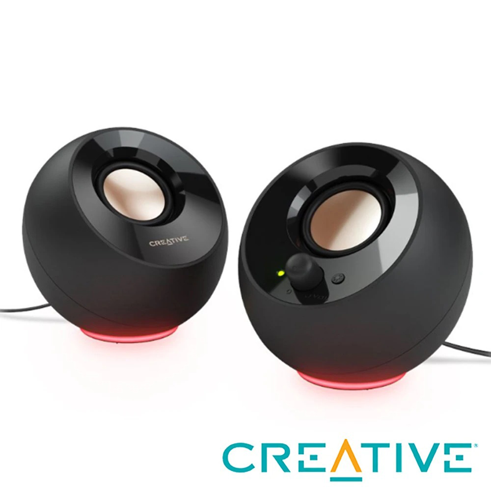 【CREATIVE】Pebble SE USB RGB 桌上型喇叭《黑色》