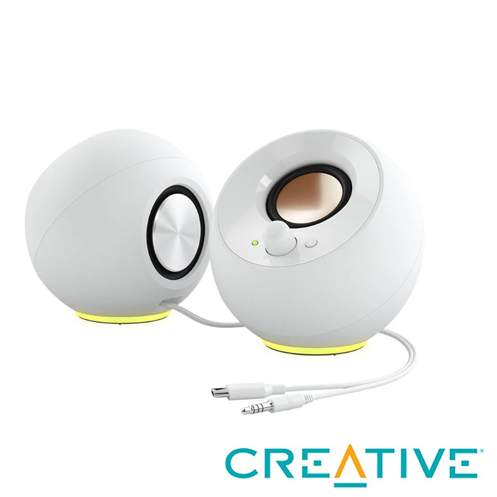 【CREATIVE】Pebble SE USB RGB 桌上型喇叭《白色》