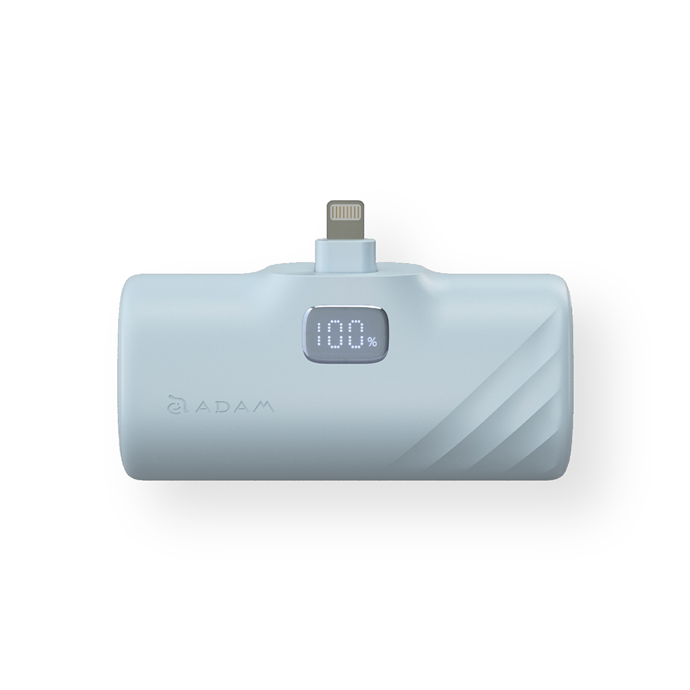【Adam】GRAVITY F5L Lightning LED顯示 口袋型行動電源 5000mAh 藍色