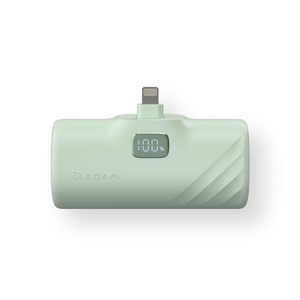 【Adam】GRAVITY F5L Lightning LED顯示 口袋型行動電源 5000mAh 綠色