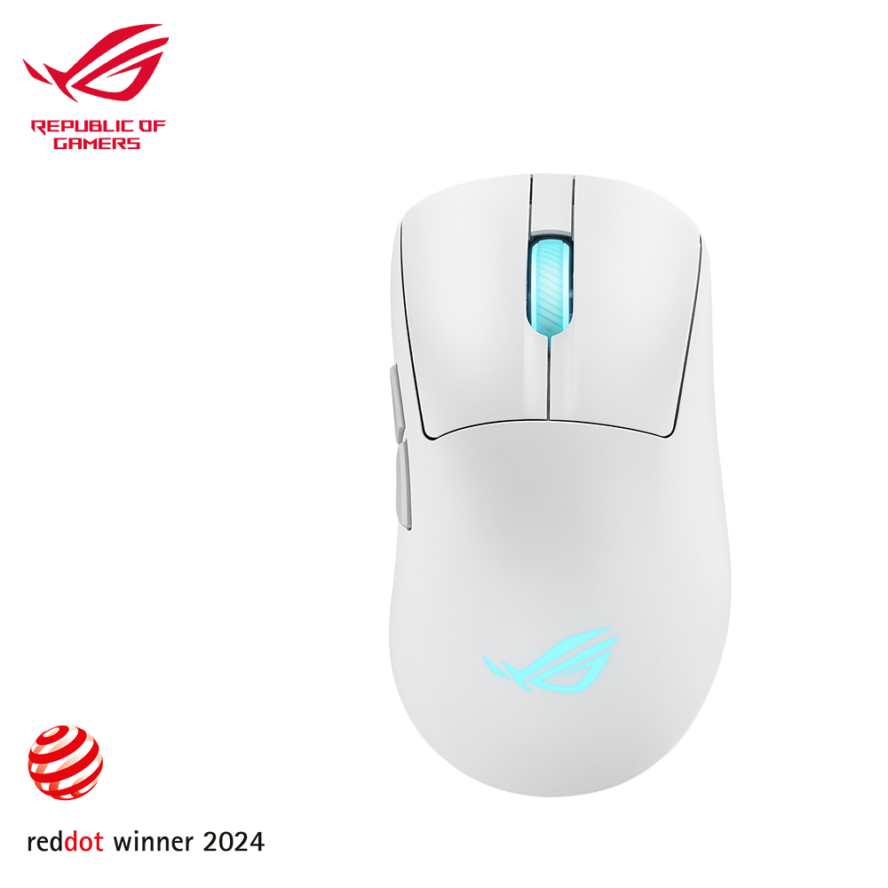 【ASUS 華碩】ROG Keris II Origin 無線電競滑鼠 白色