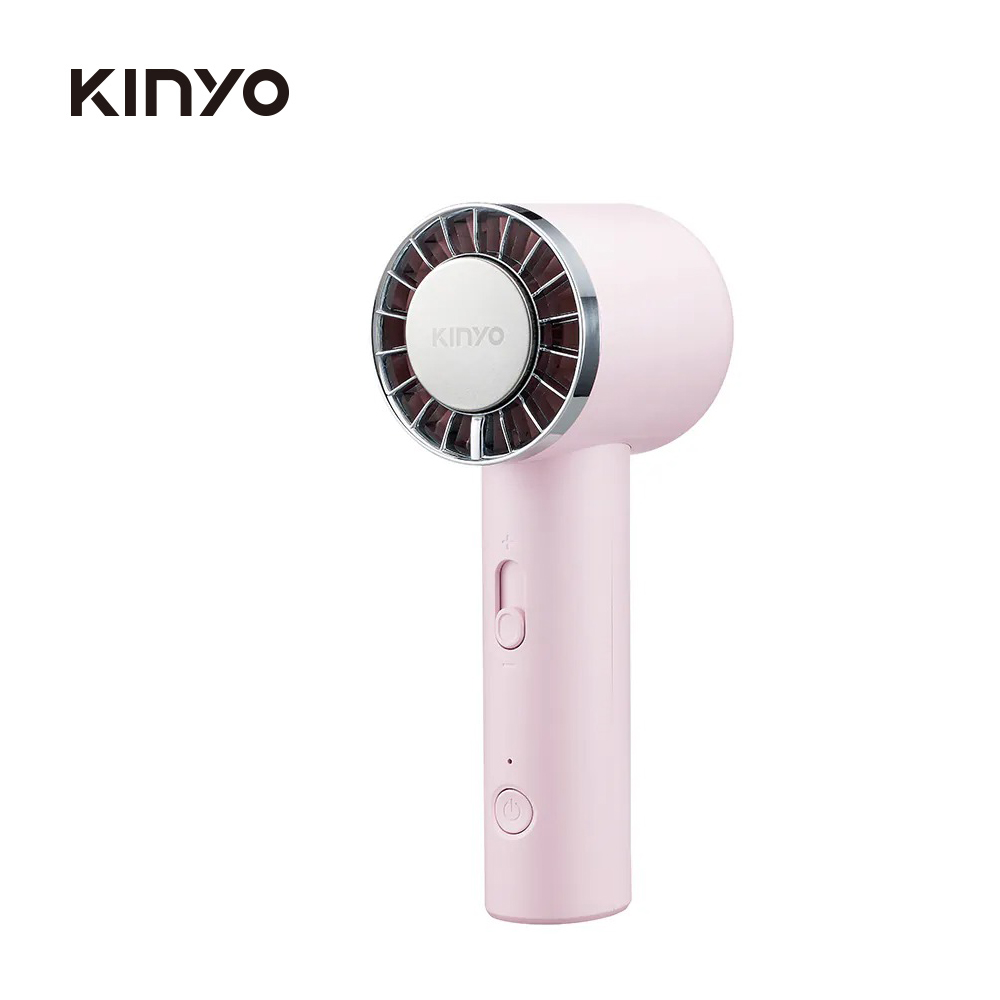【KINYO】UF-3020 冰旋風充電風扇｜粉色