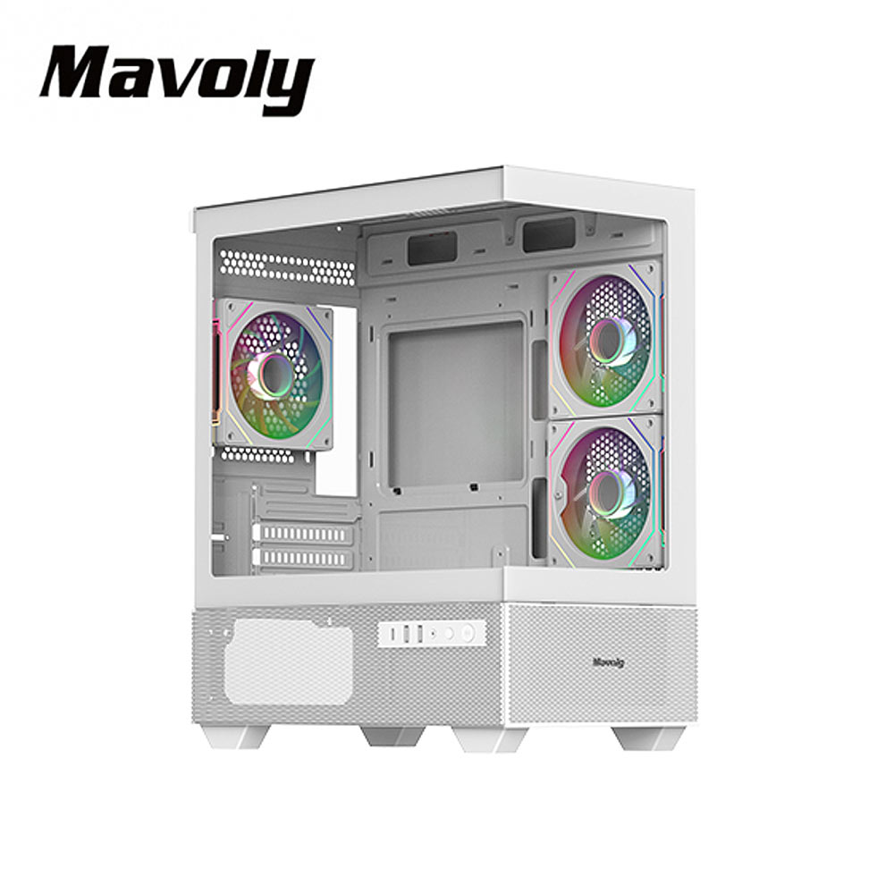 【Mavoly 松聖】4070B+ 海景房 電腦機殼-白