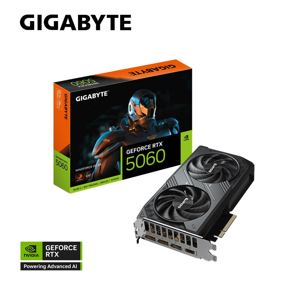 【GIGABYTE 技嘉】RTX5060 WINDFORCE O8G 顯示卡
