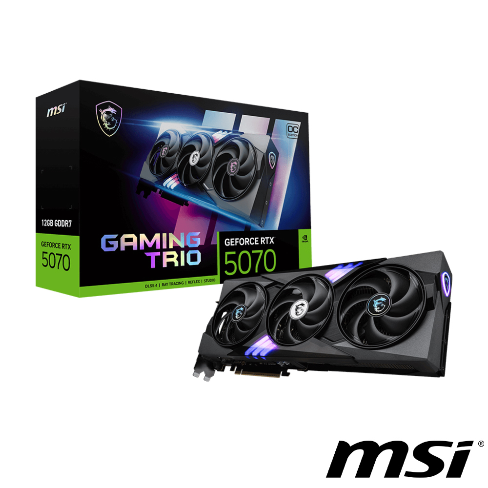【MSI 微星】GeForce RTX 5070 12G GAMING TRIO OC 顯示卡