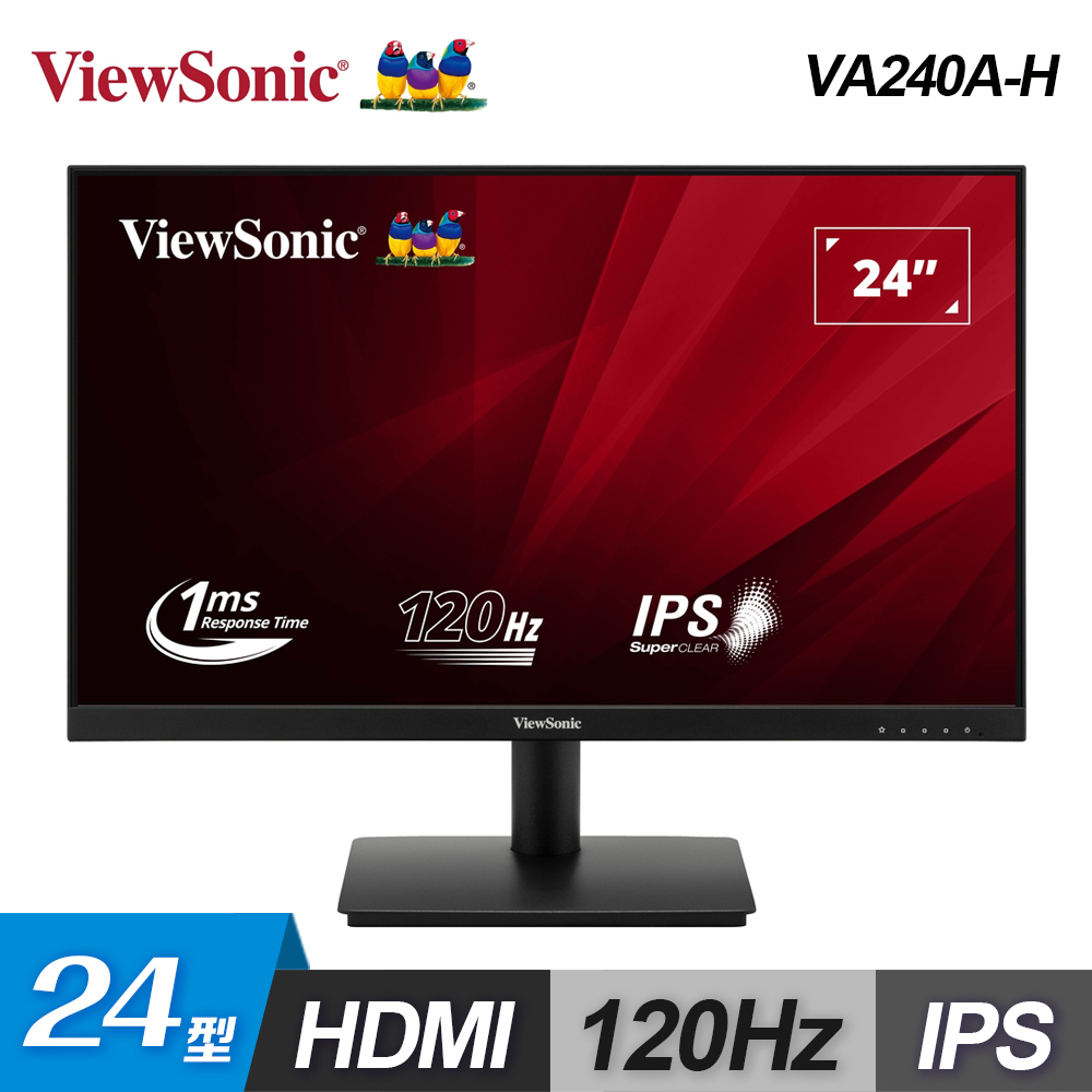 【ViewSonic 優派】VA240A-H 24型 120Hz IPS 窄邊框螢幕